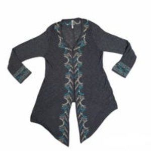 Monoreno Embroidered Open Cardigan